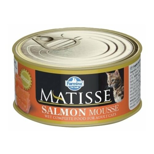 Корм влажный FARMINA Matisse для кошек, мусс с лососем, 85 г