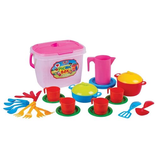 Набор посуды ZARRIN TOYS Корзинка для пикника, M7 разноцветный ролевые игры zarrin toys набор корзинка для чаепития 34 предмета