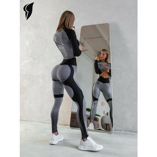 фото Леггинсы спортивные bona fide: leggins correct "distortion", l