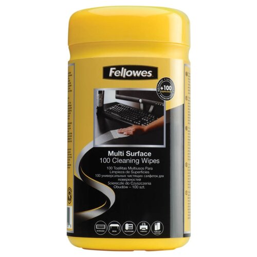 фото Fellowes Multi Surface Cleaning Wipes влажные салфетки 100 шт. для оргтехники