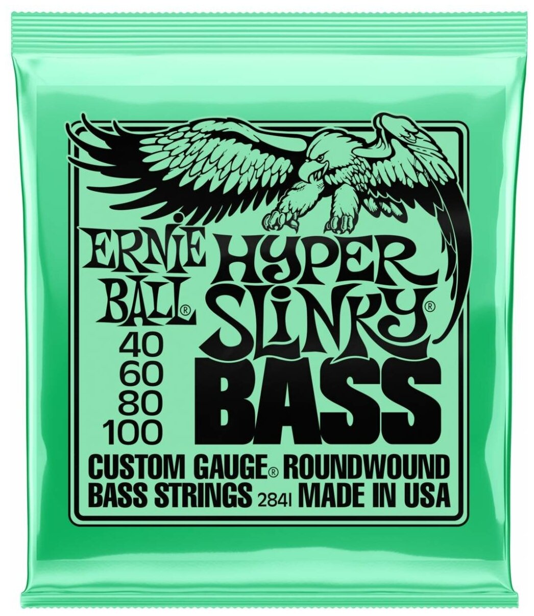 ERNIE BALL 2841 Nickel Wound Slinky Hyper 40-100 - Струны для бас-гитары