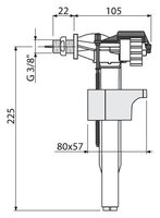 Сливной клапан AlcaPLAST A15P белый