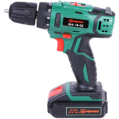 Шуруповерт аккумуляторный дифмаш ША-18-02 дрель-шуруповерт 18 В36 Нм 2 Li-ion АКБ реверс ЗУ кейс производитель Россия 467000₽