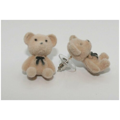 Серьги плюшевые зайки, мишки, котики