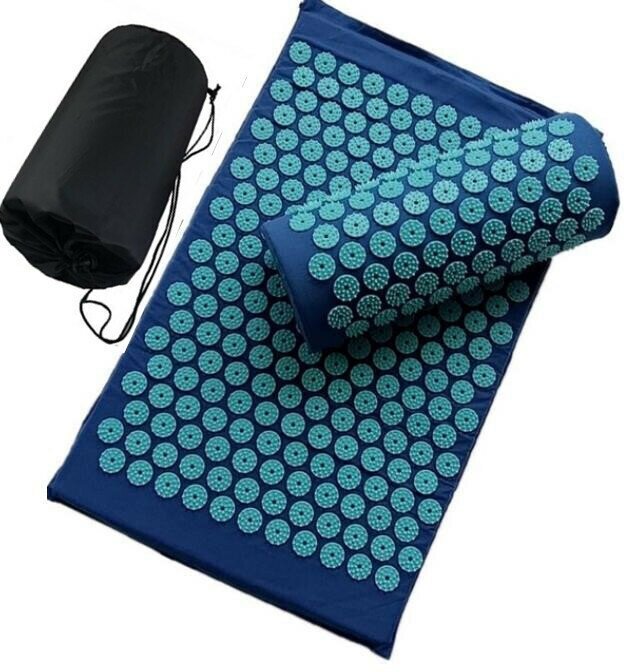 Массажный набор акупунктурный коврик + подушка Comfortex (сине-голубой)