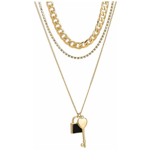фото Многослойное колье "замок и ключ", grande stella