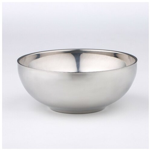 Миска из нержавеющей стали с двойными стенками Трефор 800 мл d18 см 838₽