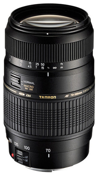 Объектив Tamron AF 70-300mm f/4-5.6 Di LD MACRO 1:2 (A17) Nikon F, черный