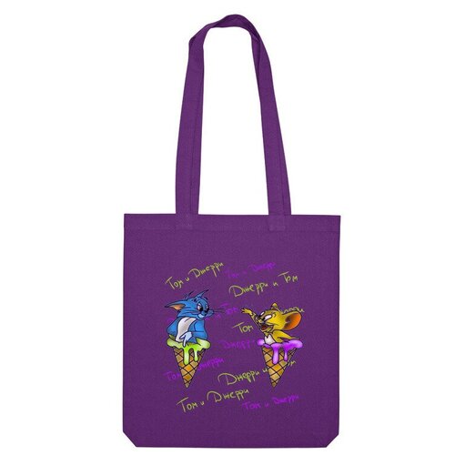 фото Сумка шоппер us basic, фиолетовый