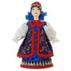 Кукла коллекционная Потешного промысла женщина в русском костюме с тремя бантами. - изображение