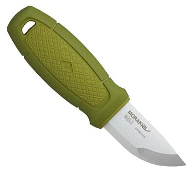 Нож Morakniv Eldris, нержавеющая сталь, цвет зеленый, ножны, шнурок, огниво, 12633