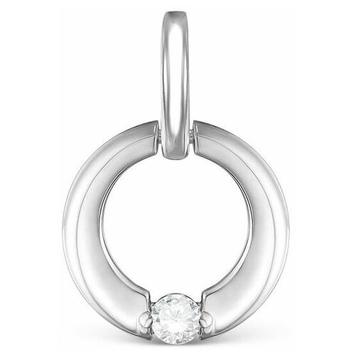 Подвеска Приблуды, серебро, 925 проба, родирование, фианит