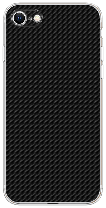 Силиконовый чехол на Apple iPhone 7 / Айфон 7 "Черный карбон"