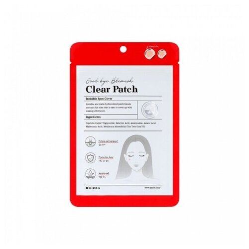 MIZON Патчи для точечного применения GOOD BYE BLEMISH CLEAR PATCH, 44шт