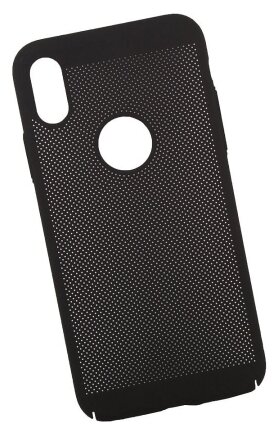 Защитная крышка "LP" для iPhone X "Сетка" Soft Touch (черная) европакет