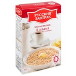 Русский завтрак Хлопья 4 злака с пшеничными отрубями, 400 г - изображение