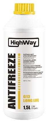 Антифриз HighWay Концентрат G13 Желтый 1.5 л