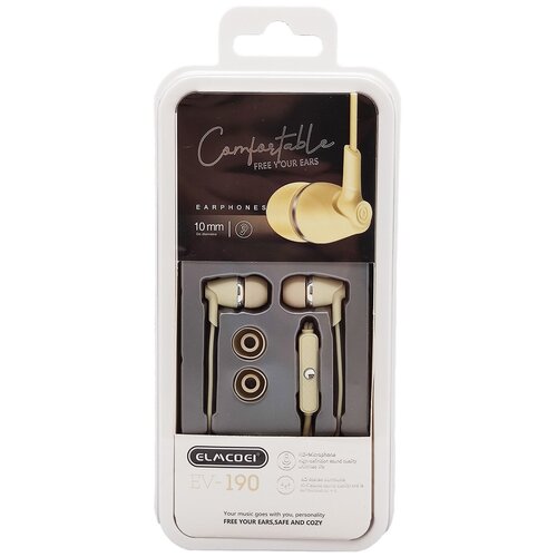 ELMCOEI EV-190 Бежевые наушники-гарнитура 35мм 35100₽