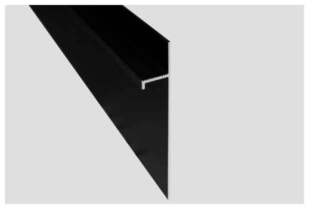 Теневой плинтус алюминий анодированный черный 40 мм. Длина 2 метра