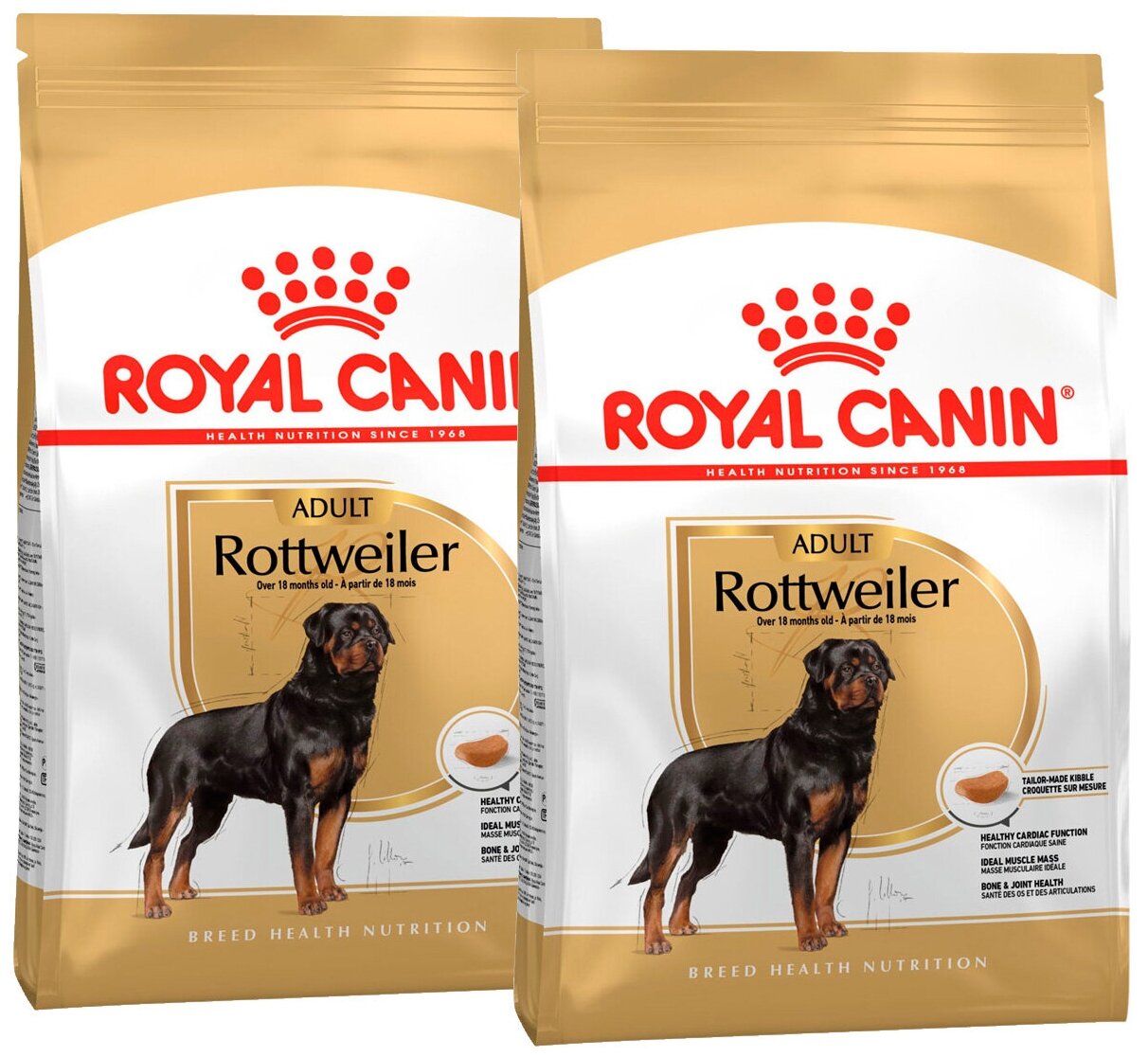 ROYAL CANIN ROTTWEILER ADULT для взрослых собак ротвейлер (12 + 12 кг)