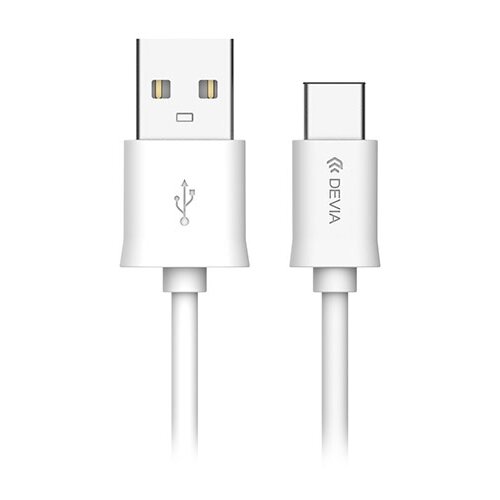Кабель Devia Smart USB - USB Type-C, 1 м, белый кабель devia smart usb usb type c 1 м черный