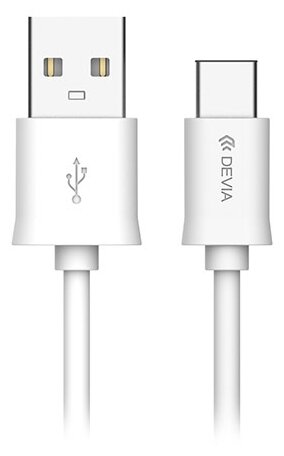 Devia Кабель USB-USB Type-C, 2A (white)