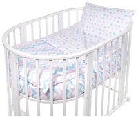 SWEET BABY комплект в овальную кроватку Colori (4 предмета) белый
