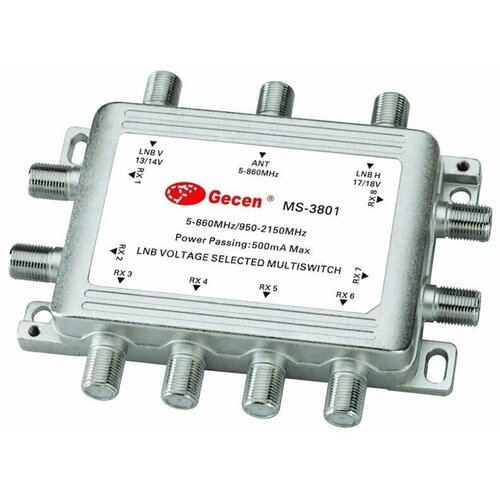 Спутниковый радиальный мультисвитч Gecen MS-3801 (3x8)