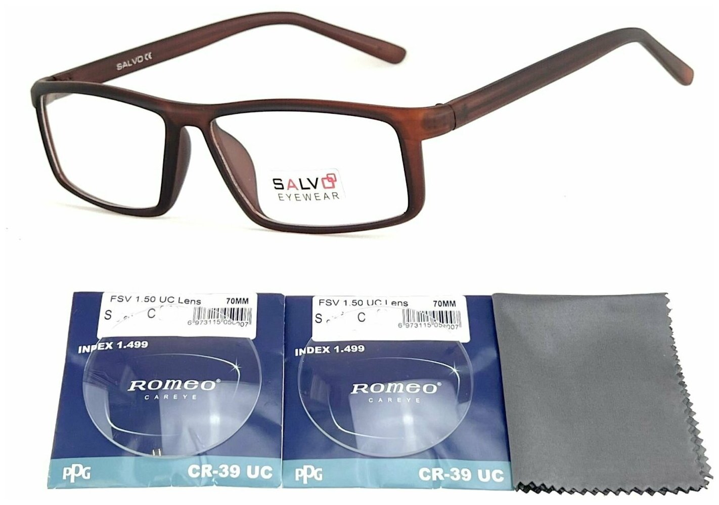 Спортивные очки SALVO мод. 510527 Цвет 2 с линзами ROMEO 1.499 CR-39 +0.50 РЦ 64-66