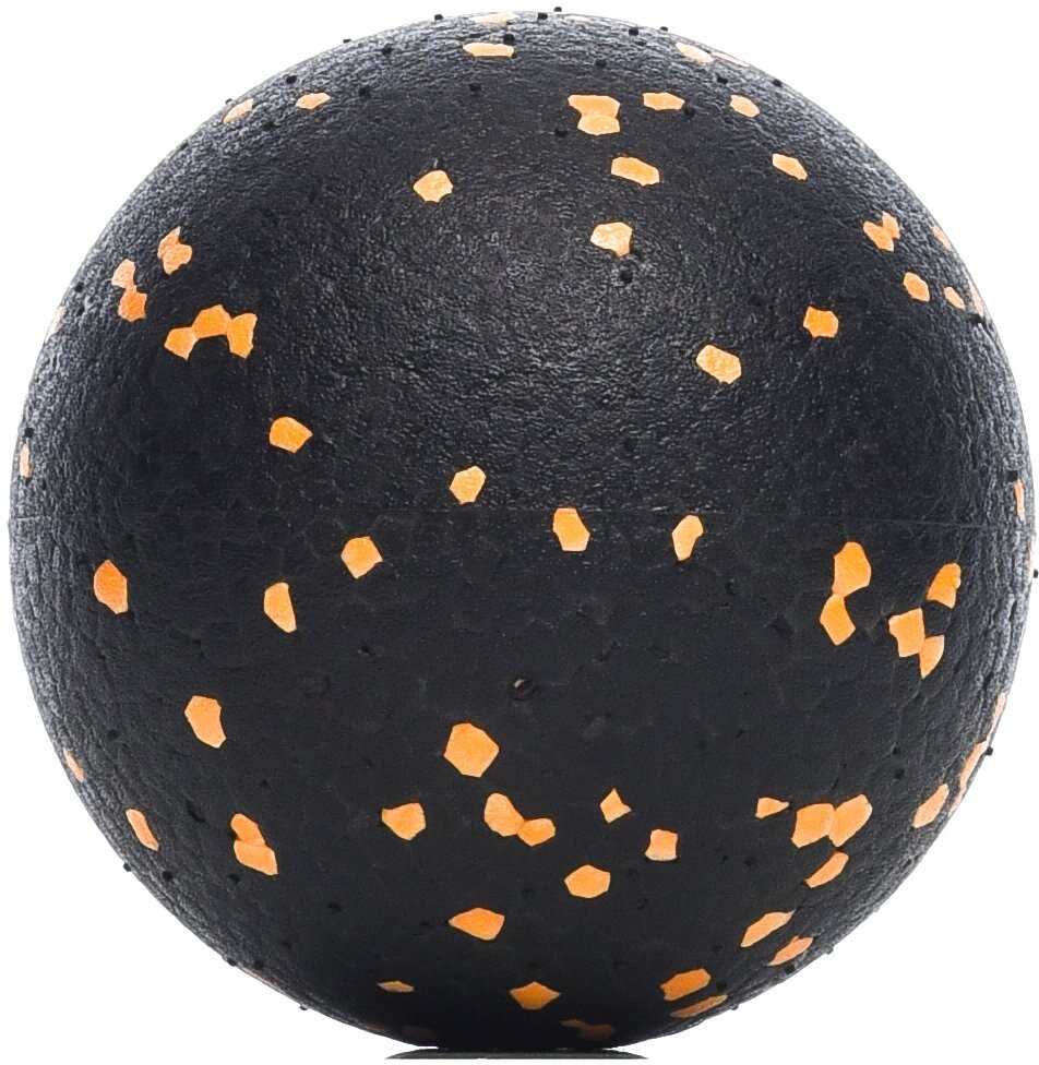 Мяч массажный / Мяч для МФР / Шарик массажный, 8 см черно-желтый