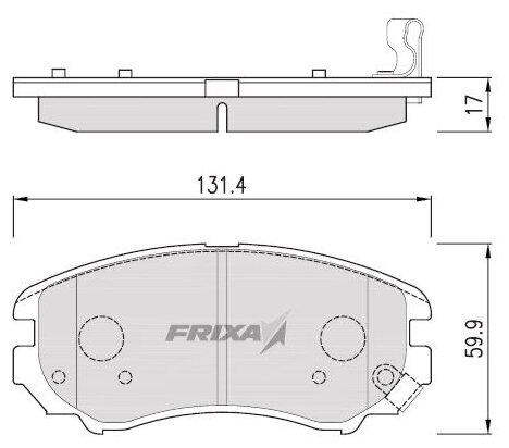 Дисковые тормозные колодки передние Frixa FPH02NF (4 шт.)