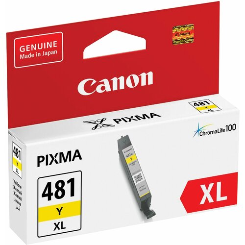 Картридж струйный CANON (CLI-481Y XL) для PIXMA TS704 / TS6140, желтый, ресурс 512 страниц, оригинальный