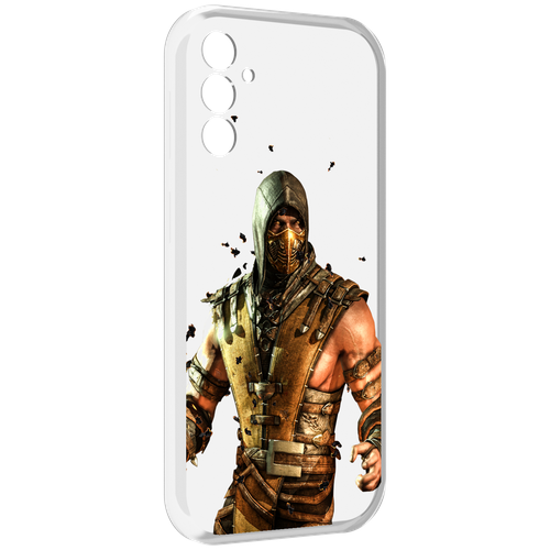 Чехол MyPads Mortal Kombat scorpion для Samsung Galaxy M13 задняя-панель-накладка-бампер