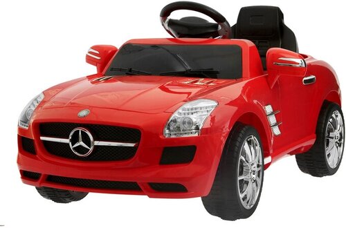 QUNXING Электромобиль MERCEDES-BENZ SLS, с радиоуправлением, свет и звук, цвет красный