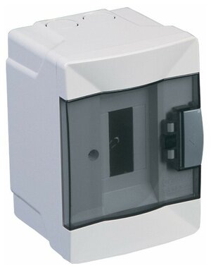 Бокс (щиток) на 2 автомата Makel 1 ряд пластиковый наружный IP40 прозрачная дверь (Makel), арт. 63102