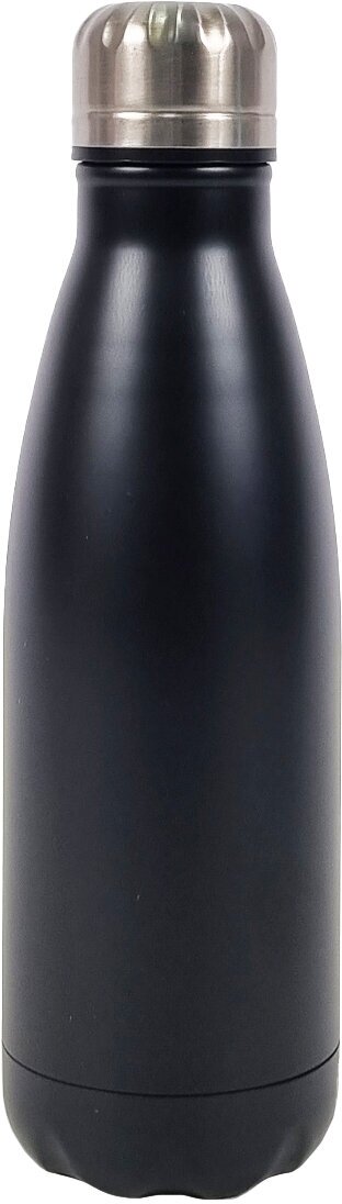 Термос-бутылка (термокружка), 0.4 л, из нержавеющей стали, для горячих и холодных напитков, черный - фотография № 3