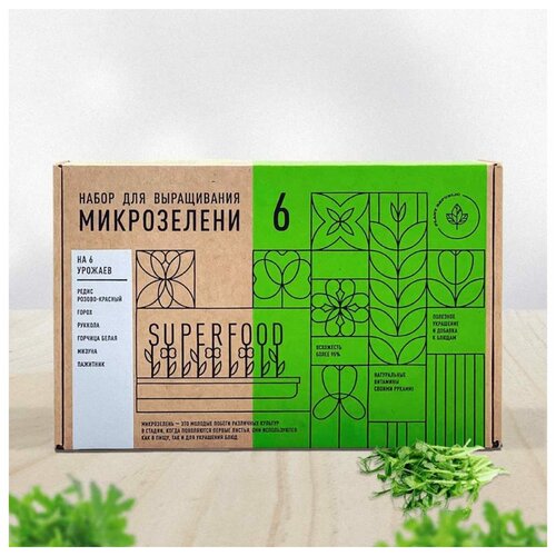 Набор для выращивания микрозелени 6 урожаев Plant Republic набор для выращивания микрозелени 12 урожаев plant republic