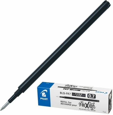 Стержень для гелевой ручки Pilot "Frixion" черный, 111мм, 0,7мм Цена за 1шт 4902505337642