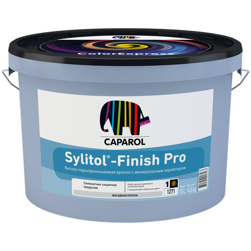 Краска дисперсионно силикатная для наружных работ Caparol Sylitol Finish Pro / Силитол Финиш Про База 1; 10 л