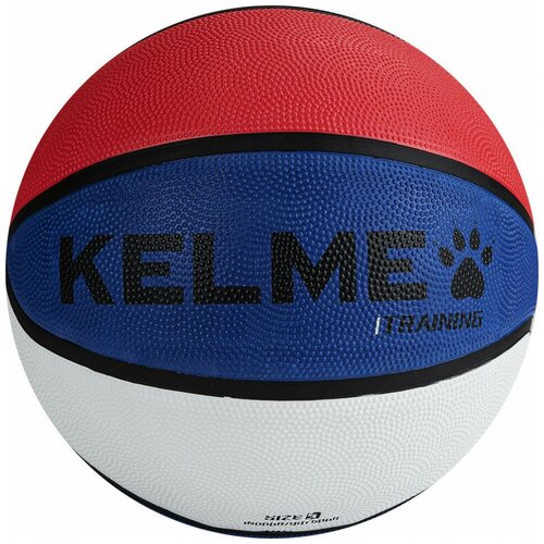 Мяч баскетбольный KELME Foam rubber ball, арт. 8102QU5002-169, размер 5, 8 панелей, резина, белый-синий-красный