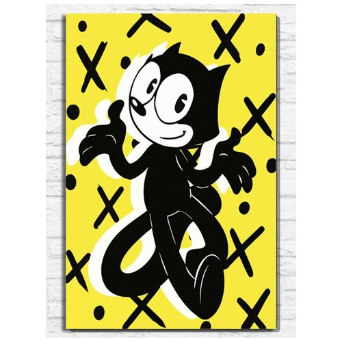 Картина по номерам на холсте игра Felix The Cat (Sega, Сега, 16 bit, 16 бит, ретро приставка) - 9894 В 60x40