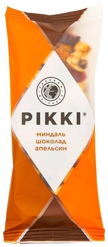 Батончик Pikki Миндаль-шоколад-апельсин