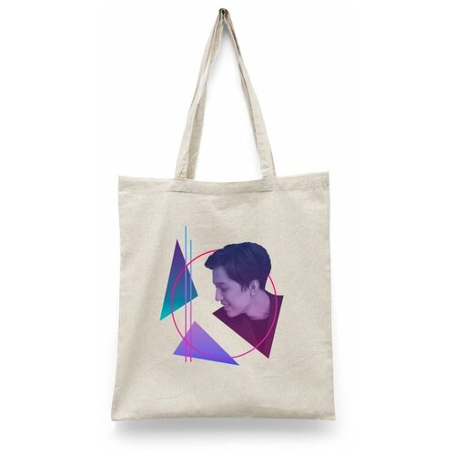 фото Сумка-шоппер унисекс каждому своё "димаш кудайберген/казахстан" черная