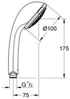 Лейка для душа Grohe Relexa 100 Trio 28793000 хром