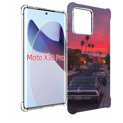 Чехол MyPads красивая дорога америки для Motorola Moto X30 Pro задняя-панель-накладка-бампер