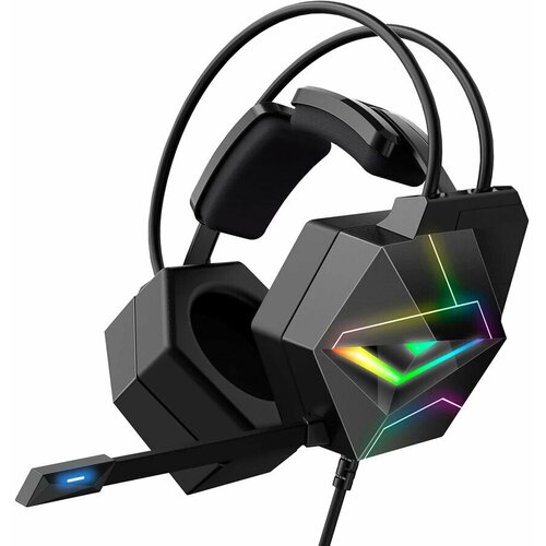 Наушники игровые, полноразмерные, накладные, проводные с микрофоном, шумоподавлением Onikuma X20 7.1 черные для телефона, компьютера, ноутбука, Xbox