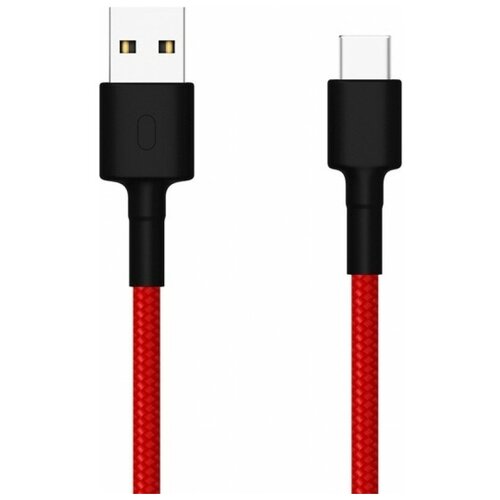 Кабель Xiaomi Mi Braided (SJV4110GL), Type-C - USB, 1 м, нейлоновая оплетка, красный