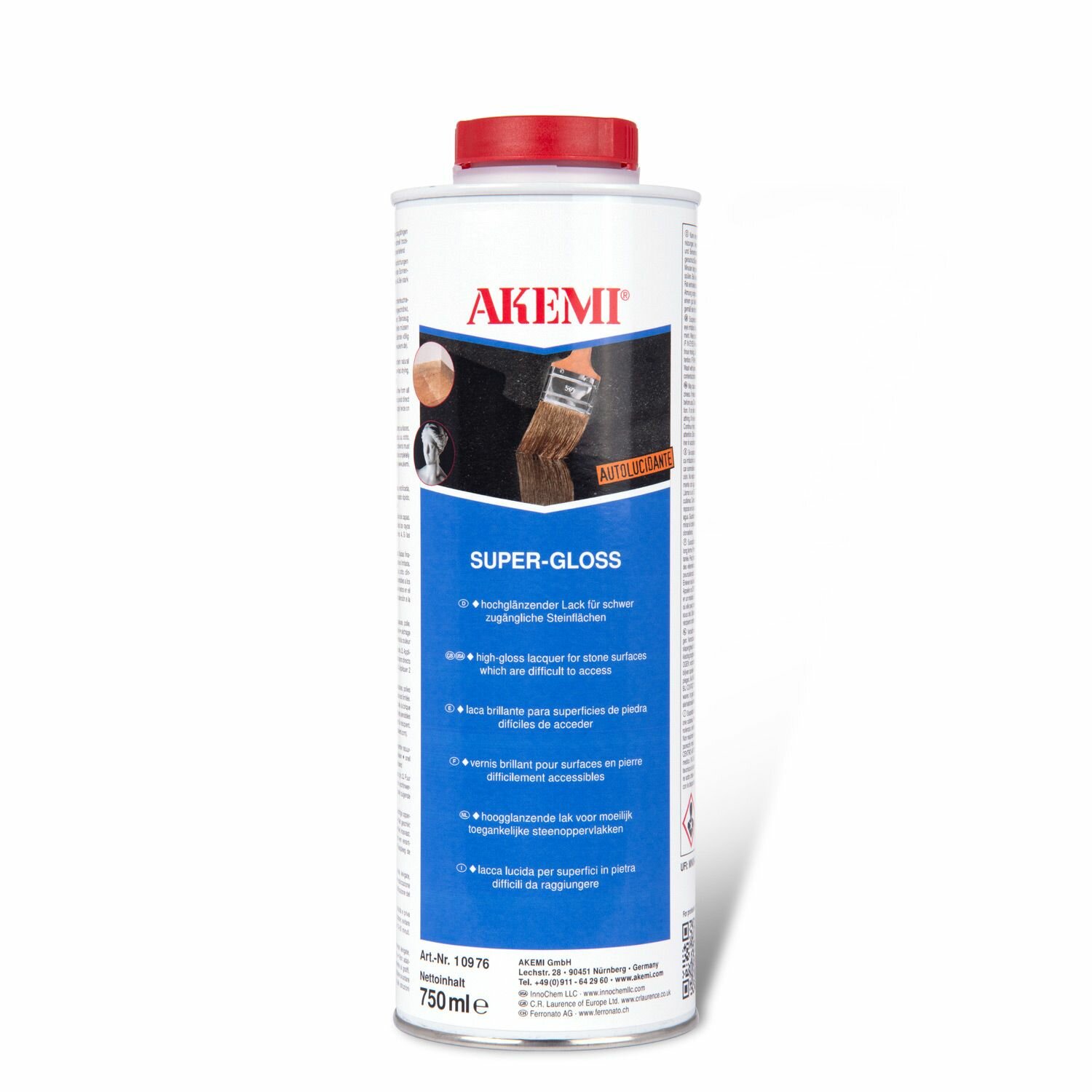 Akemi (Акеми) лак для камня усилитель цвета с эфектом Супер блеск Super Gloss 0.75л