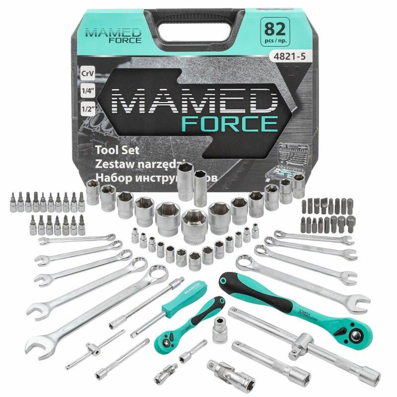 Набор инструментов MAMEDFORCE 82 предмета (классический 1/4,1/2) MF-4821-5
