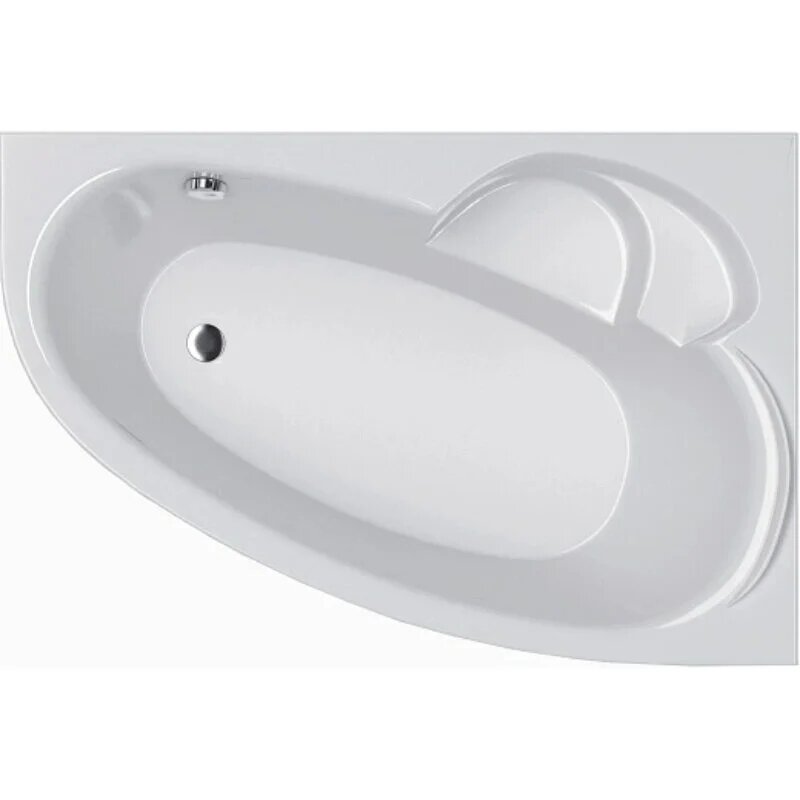Акриловая ванна Alba Spa Katrina 170х110 см, левая, белая глянцевая - фото №1
